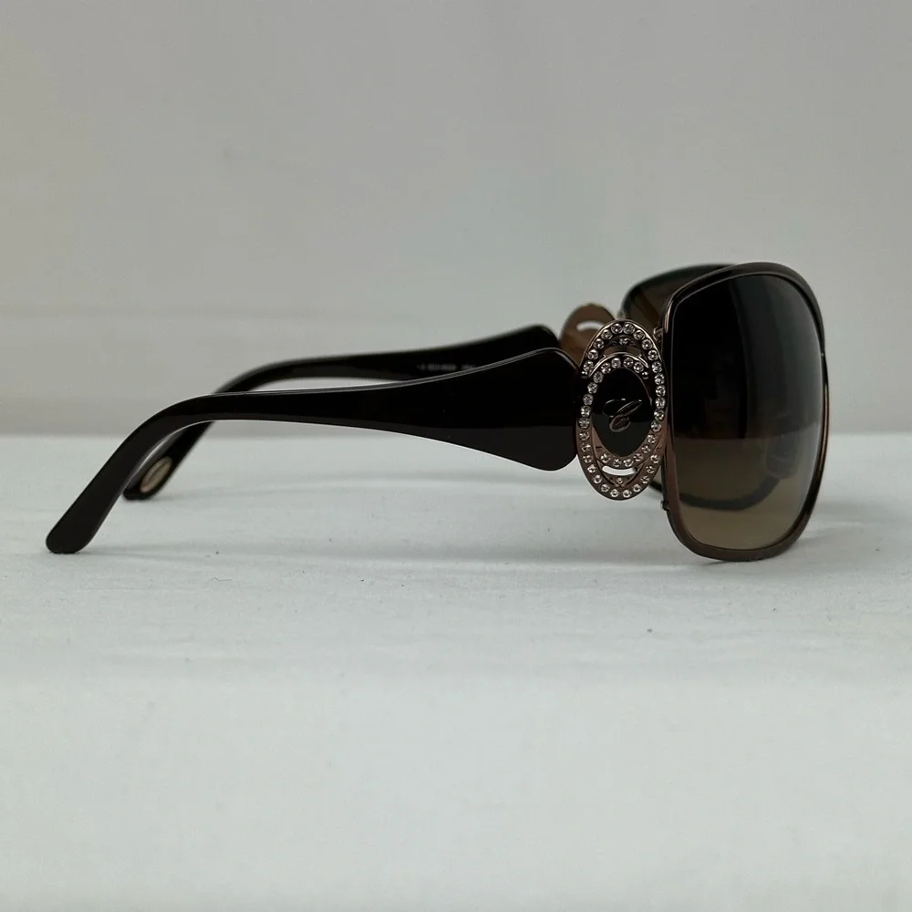 Chopard Women's Brown Gradient Logo Oval Sunglasses